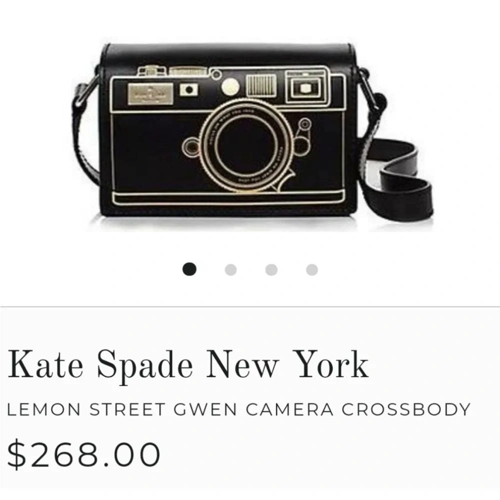 Kate Spade Lemon Street Gwen Camera Crossbody Bag Fun Photography Mini Purse - Picture 2 of 12